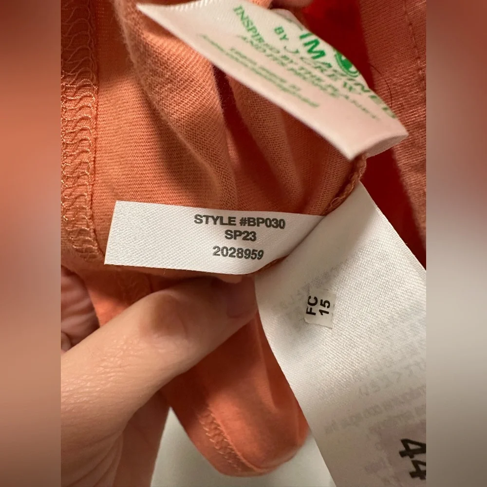 NWT J.Crew Coral Bubble Sleeve Top, Coral,‎ Large